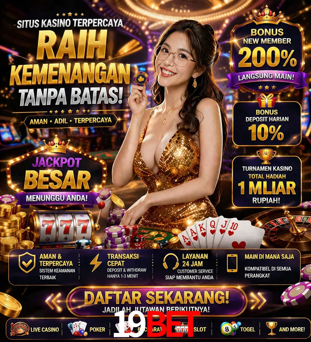 Roleta e blackjack 19bet